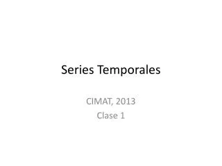 series temporales