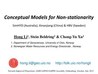 Conceptual Models for Non-stationarity