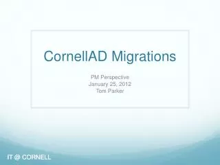 CornellAD Migrations