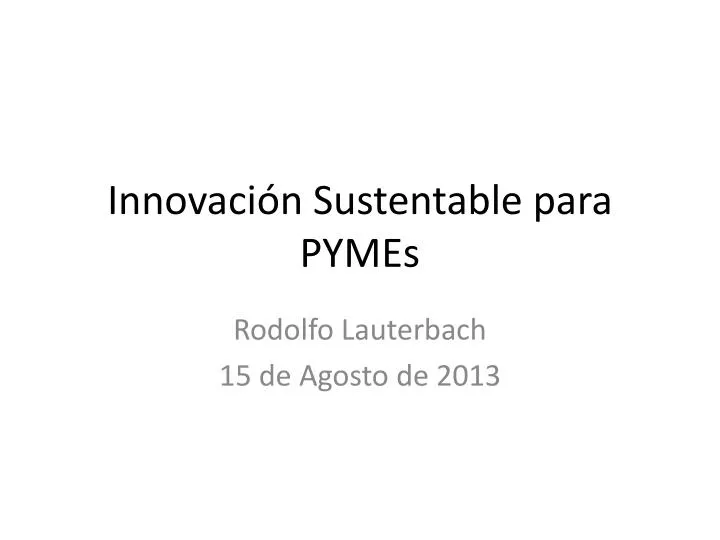 innovaci n sustentable para pymes