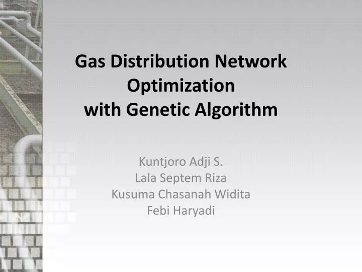 gas distribution network optimization with genetic algorithm