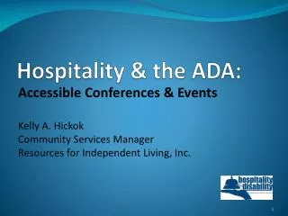 Hospitality &amp; the ADA: