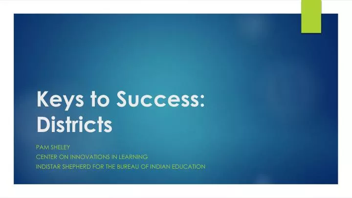 keys to success districts