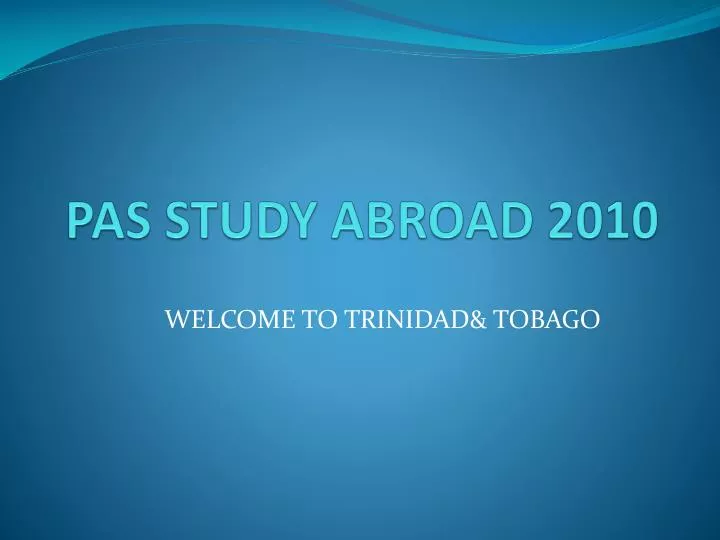 pas study abroad 2010