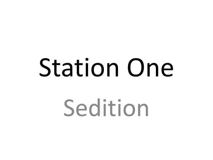 station one