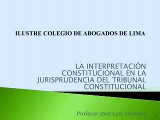 ilustre colegio de abogados de lima