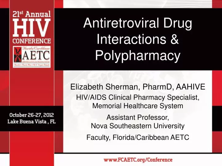 antiretroviral drug interactions polypharmacy