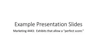 Example Presentation Slides