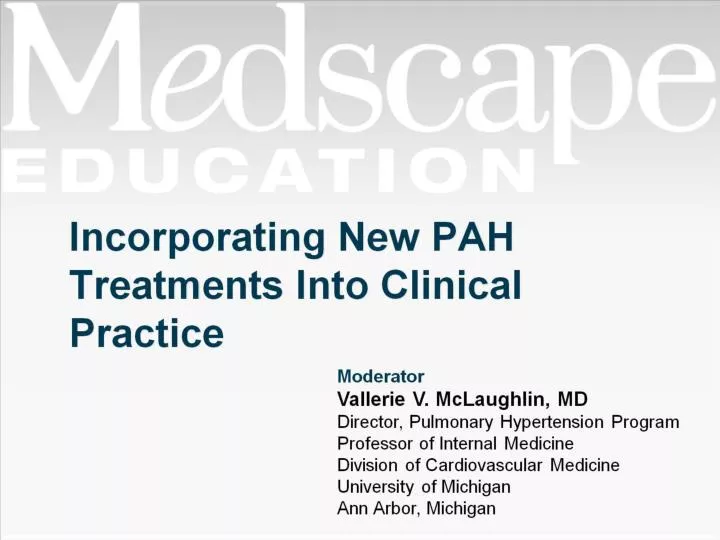 incorporating new pah treatments into clinical practice