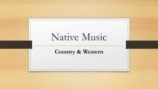 Native Music