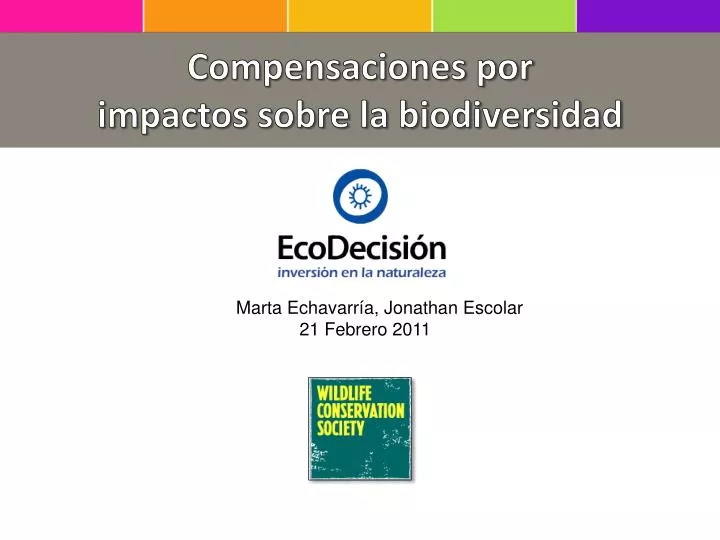 compensaciones por impactos sobre la biodiversidad