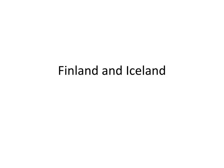 finland and iceland