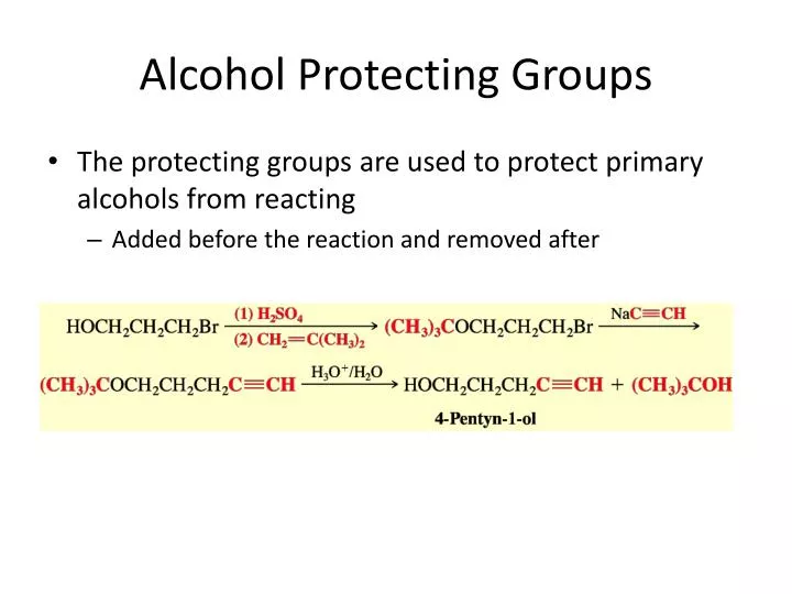 alcohol protecting groups