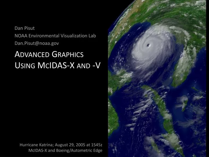 advanced graphics using m cidas x and v