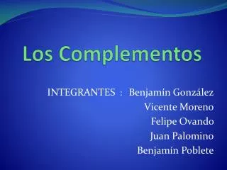 los complementos