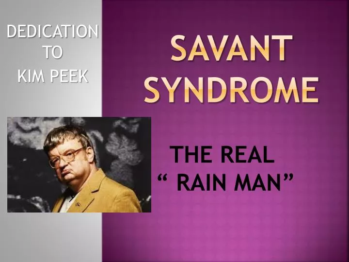 savant syndrome