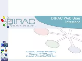 DIRAC Web User Interface