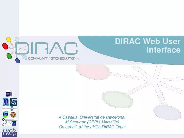 dirac web user interface