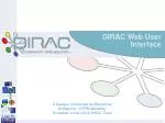 DIRAC Web User Interface