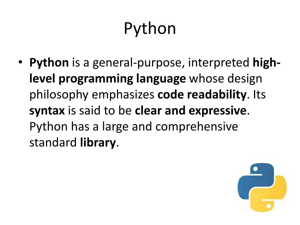 PPT - Python PowerPoint Presentation, free download - ID:2582895