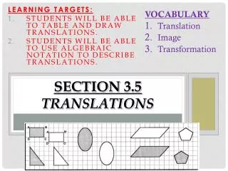 SECTION 3.5 Translations