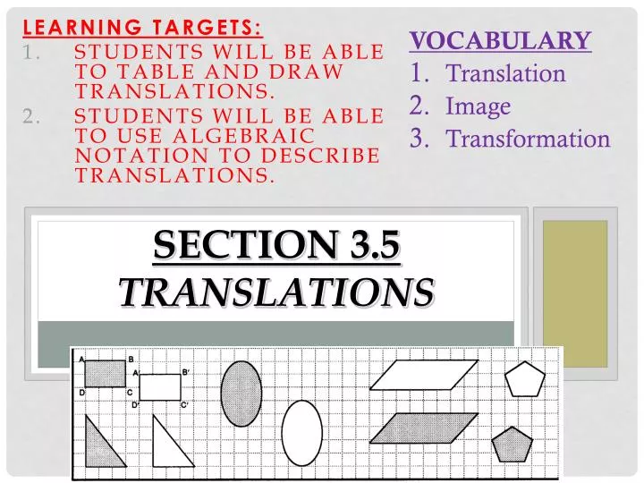 section 3 5 translations