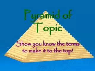 Pyramid of Topic