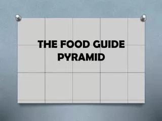 THE FOOD GUIDE PYRAMID