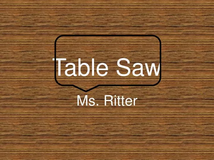 table saw