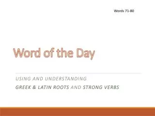 Word of the Day