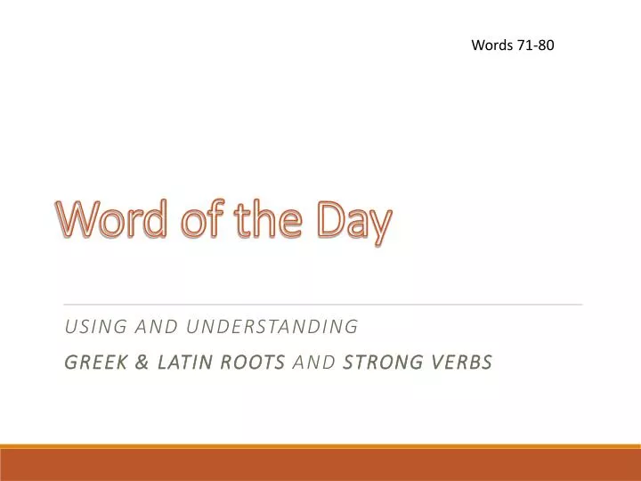 word of the day