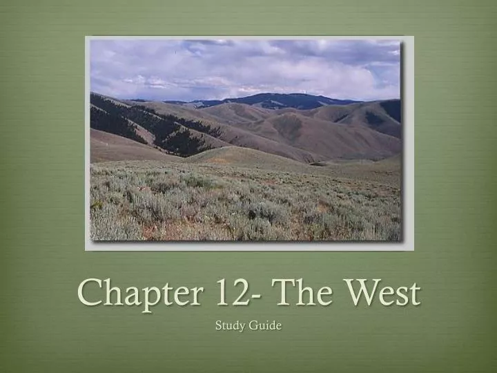 chapter 12 the west