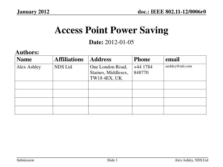 access point power saving