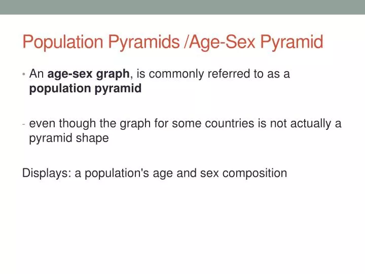 population pyramids age sex pyramid
