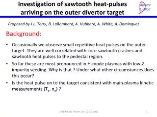 Investigation of sawtooth heat-pulses arriving on the outer divertor target
