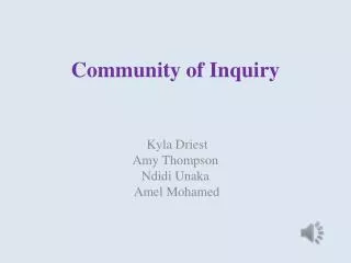 Community of Inquiry