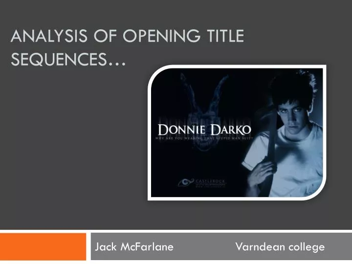 analysis of opening title sequences