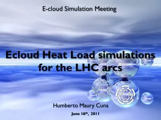 Ecloud Heat Load simulations for the LHC arcs