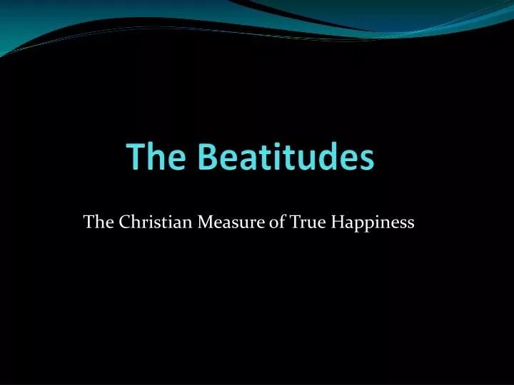 the beatitudes