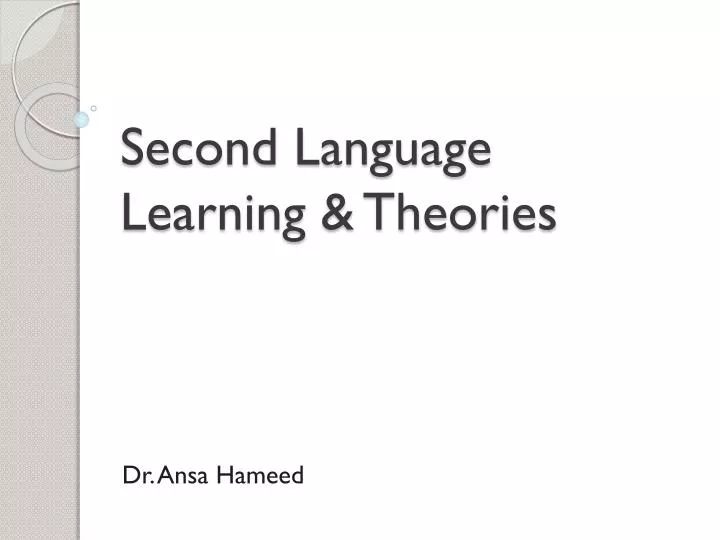 second language learning theories