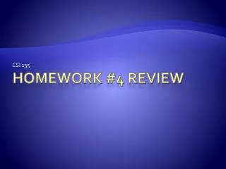 Homework #4 review