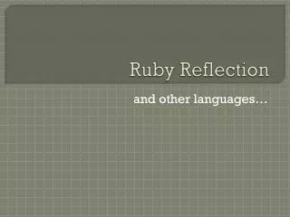 ruby reflection