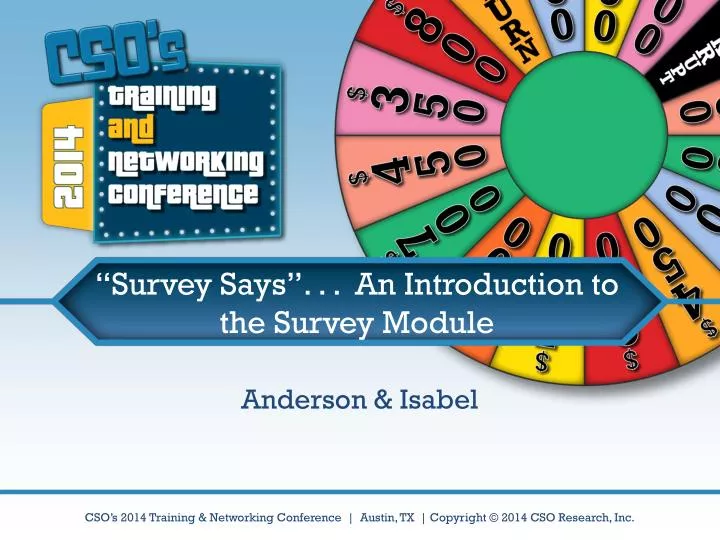 survey says an introduction to the survey module