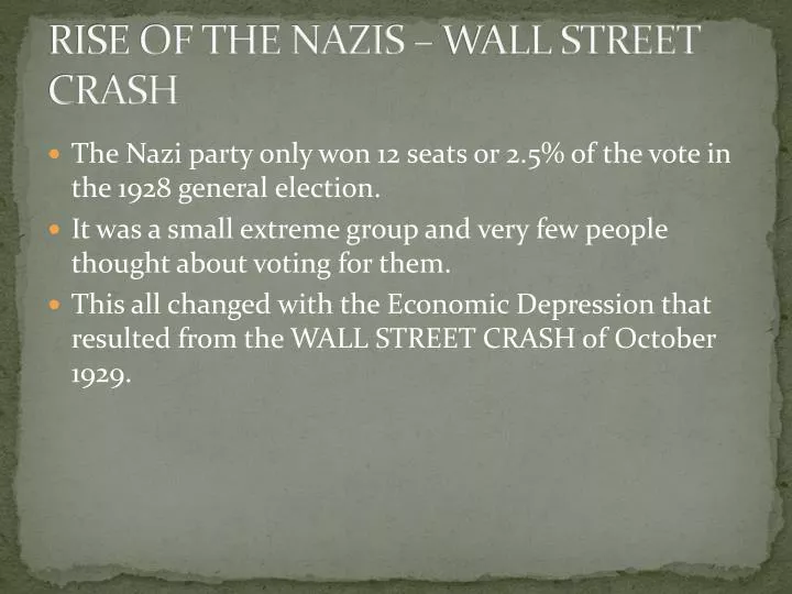 rise of the nazis wall street crash