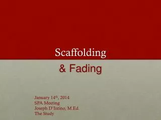 Scaffolding