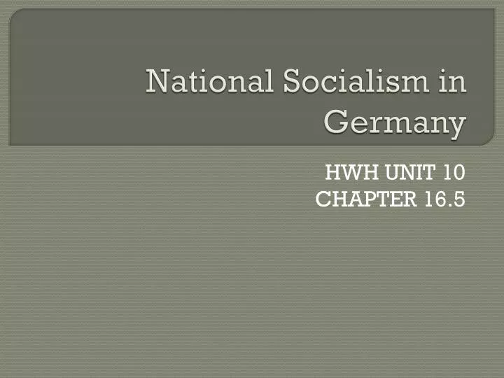 national socialism in germany