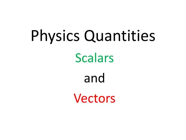 physics quantities