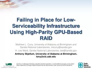 Failing in Place for Low-Serviceability Infrastructure Using High-Parity GPU-Based RAID