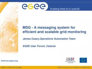 MSG - A messaging system for efficient and scalable grid monitoring