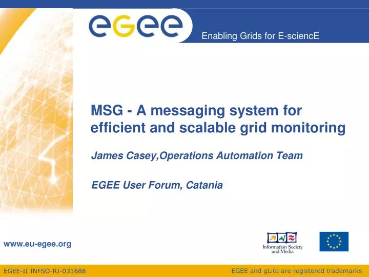 msg a messaging system for efficient and scalable grid monitoring